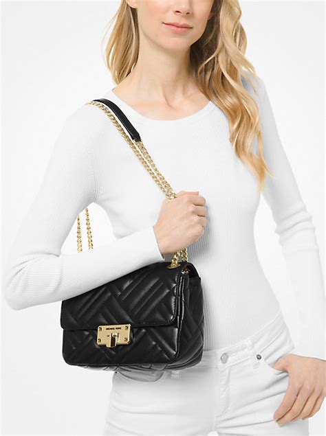 michael michael kors schultertasche peyton medium aus abgestepptem leder|Peyton Medium Quilted Shoulder Bag .